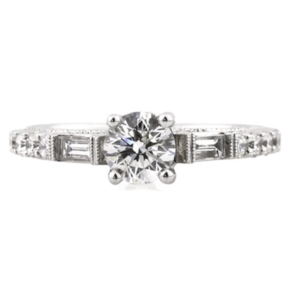 NEW 14k White Gold simulated Diamond ring